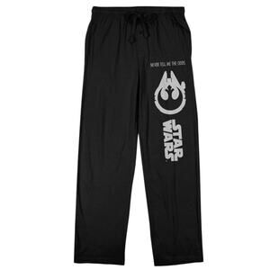 Star Wars Rebel Alliance Don’t Tell Me the Odds Black Pajama Pants Men’s Medium